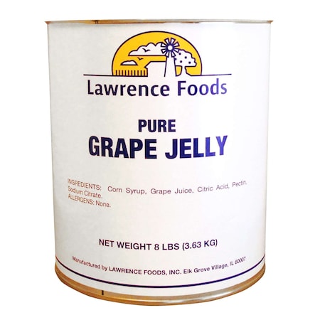 Lawrence Foods Lawrence Foods Pure Grape Jelly #10 Can, PK6 117606